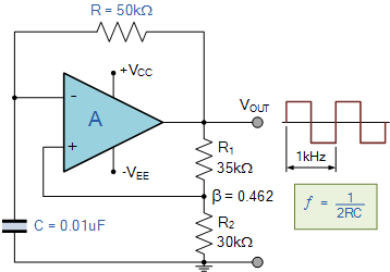 op amp multivibrator example circuit